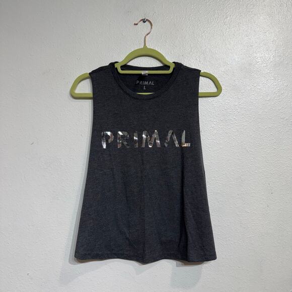 Primal Gray Logo Muscle Tank Top Sz L - Picture 1 of 9